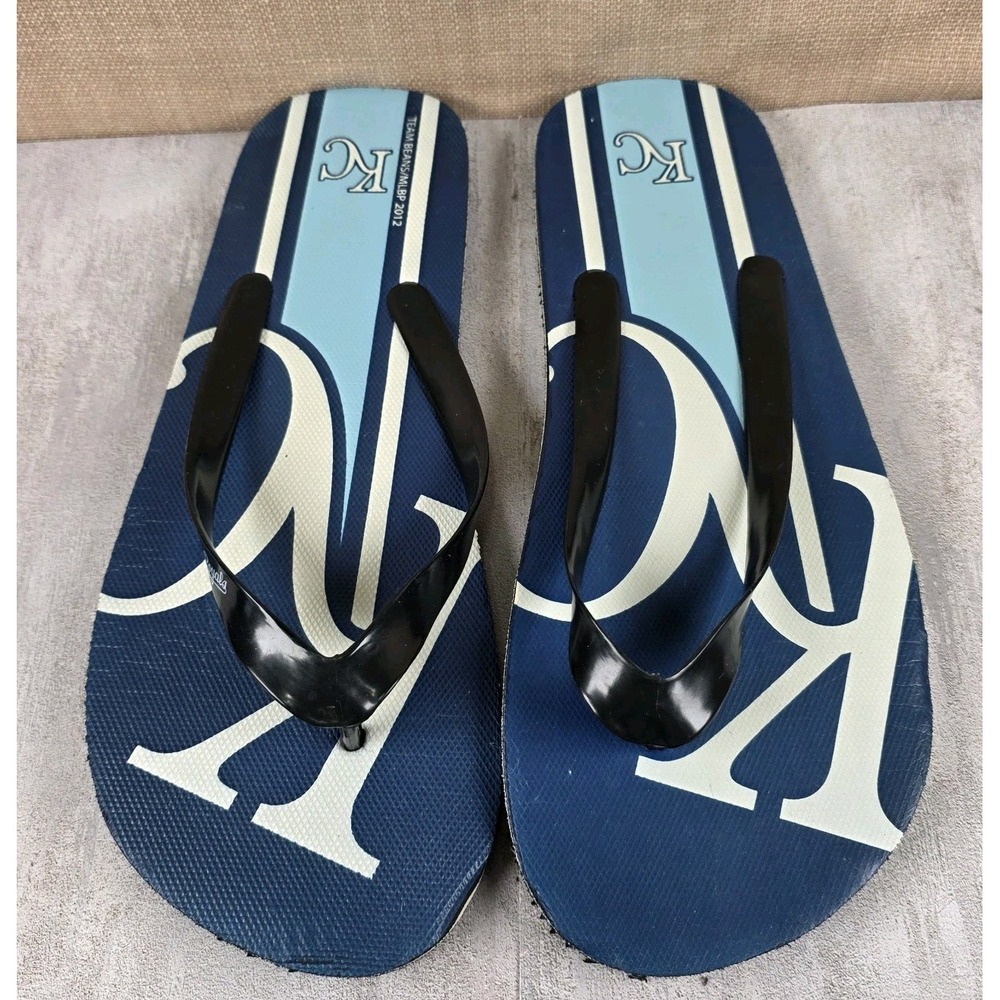 Kansas City Royals Men's Big Logo ‎  Beach Flip Flop Sandals Size 11.5 MLB NWOT